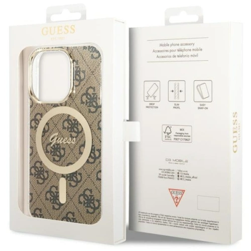 Kup Etui Guess GUHMP14LH4STW Apple iPhone 14 Pro brązowy/brown hardcase 4G MagSafe - GUE2476 - {ean13} - Sklep Home Screen