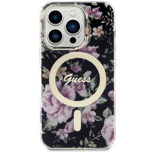 Kup Etui Guess GUHMP14LHCFWSK Apple iPhone 14 Pro czarny/black hardcase Flower MagSafe - GUE2478 - {ean13} - Sklep Home Screen