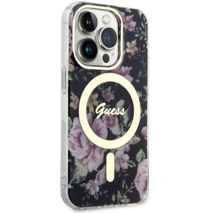 Kup Etui Guess GUHMP14LHCFWSK Apple iPhone 14 Pro czarny/black hardcase Flower MagSafe - GUE2478 - {ean13} - Sklep Home Screen
