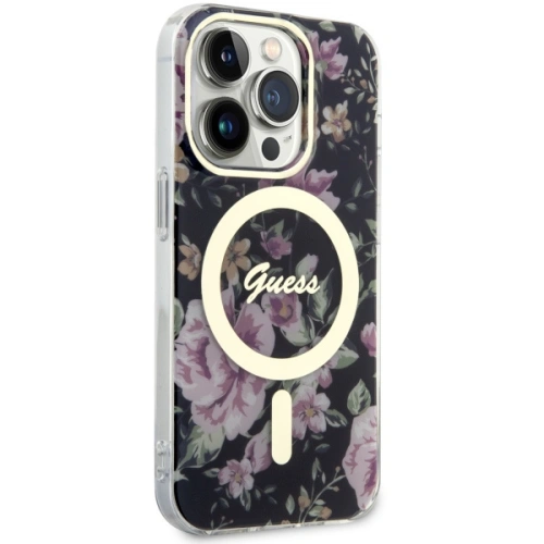 Kup Etui Guess GUHMP14LHCFWSK Apple iPhone 14 Pro černý/black hardcase Flower MagSafe - GUE2478 - {ean13} - Sklep Home Screen