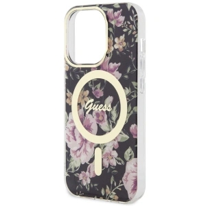 Kup Etui Guess GUHMP14LHCFWSK Apple iPhone 14 Pro czarny/black hardcase Flower MagSafe - GUE2478 - {ean13} - Sklep Home Screen