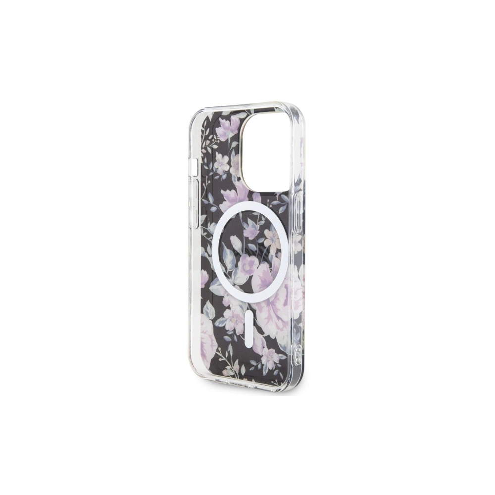 Etui Guess GUHMP14LHCFWSK Apple iPhone 14 Pro czarny/black hardcase Flower MagSafe