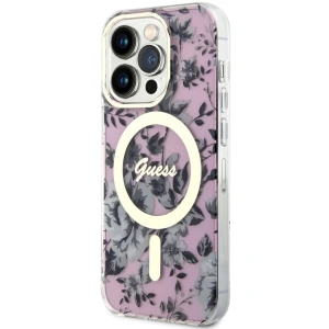 Kup Etui Guess GUHMP14LHCFWSP Apple iPhone 14 Pro różowy/pink hardcase Flower MagSafe - GUE2479 - {ean13} - Sklep Home Screen