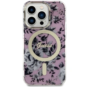 Kup Etui Guess GUHMP14LHCFWSP Apple iPhone 14 Pro różowy/pink hardcase Flower MagSafe - GUE2479 - {ean13} - Sklep Home Screen