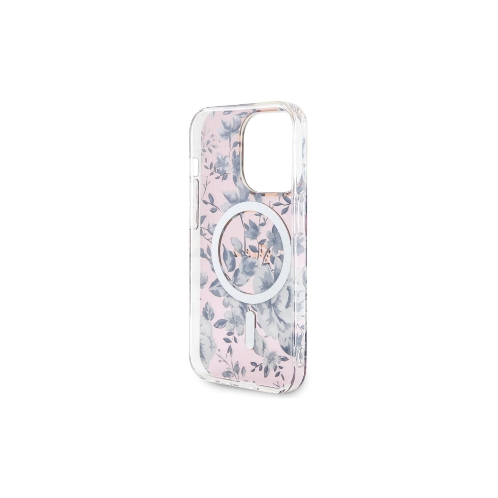 Etui Guess GUHMP14LHCFWSP Apple iPhone 14 Pro różowy/pink hardcase Flower MagSafe