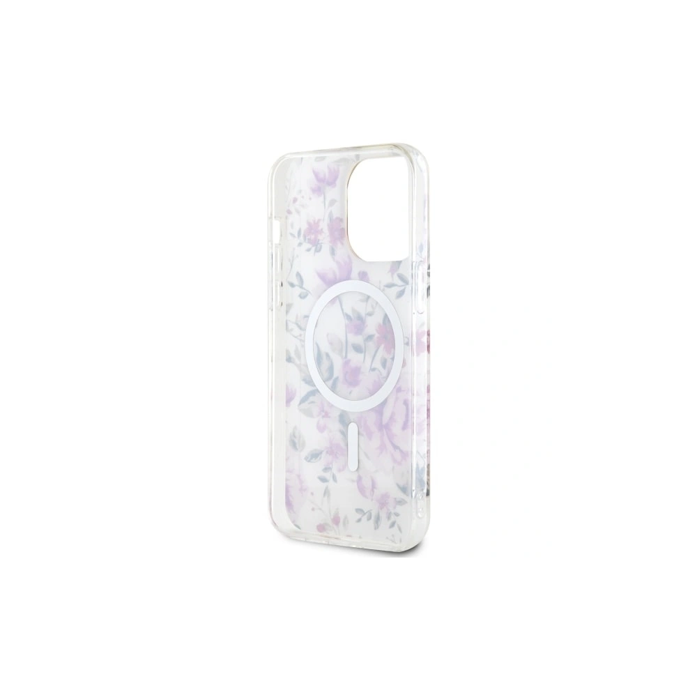 Etui Guess GUHMP14LHCFWST Apple iPhone 14 Pro transparent hardcase Flower MagSafe