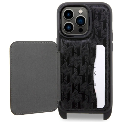 Kup Karl Lagerfeld Apple Tasche KLHCP14XCSAKHPKK iPhone 14 Pro Max Hartschale schwarz/schwarz Crossbody Saffiano Monogram Ikonik - KLD1561 - {ean13} - Sklep Home Screen