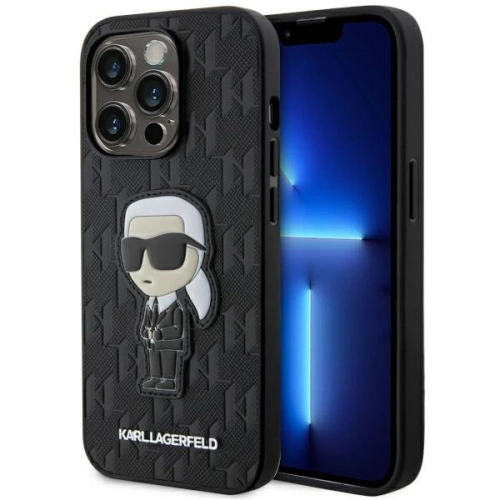 Kup Etui Karl Lagerfeld KLHCP14XSAKHPKK Apple iPhone 14 Pro Max fekete/szürke Saffiano Monogram Ikonik - KLD1563 - {ean13} - Sklep Home Screen