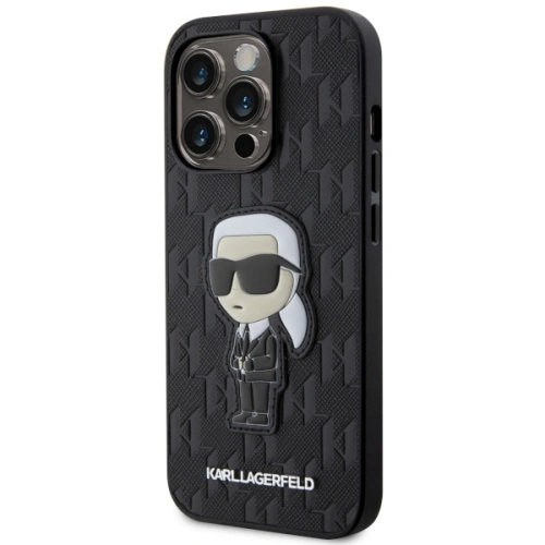 Kup Etui Karl Lagerfeld KLHCP14XSAKHPKK Apple iPhone 14 Pro Max fekete/szürke Saffiano Monogram Ikonik - KLD1563 - {ean13} - Sklep Home Screen