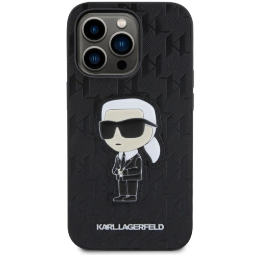 Kup Etui Karl Lagerfeld KLHCP14XSAKHPKK Apple iPhone 14 Pro Max fekete/szürke Saffiano Monogram Ikonik - KLD1563 - {ean13} - Sklep Home Screen