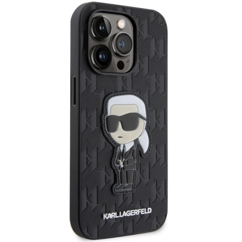 Kup Etui Karl Lagerfeld KLHCP14XSAKHPKK Apple iPhone 14 Pro Max fekete/szürke Saffiano Monogram Ikonik - KLD1563 - {ean13} - Sklep Home Screen