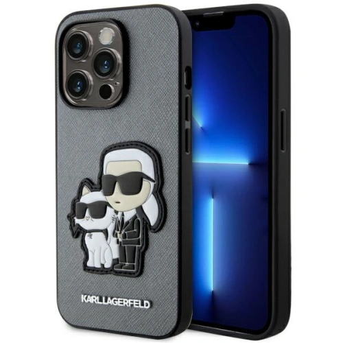 Kup Etui Karl Lagerfeld KLHCP14XSANKCPG Apple iPhone 14 Pro Max hardcase srebrny/silver Saffiano Etui Karl & Choupette - KLD1564 - {ean13} - Sklep Home Screen