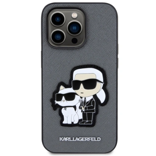 Kup Etui Karl Lagerfeld KLHCP14XSANKCPG Apple iPhone 14 Pro Max hardcase srebrny/silver Saffiano Etui Karl & Choupette - KLD1564 - {ean13} - Sklep Home Screen