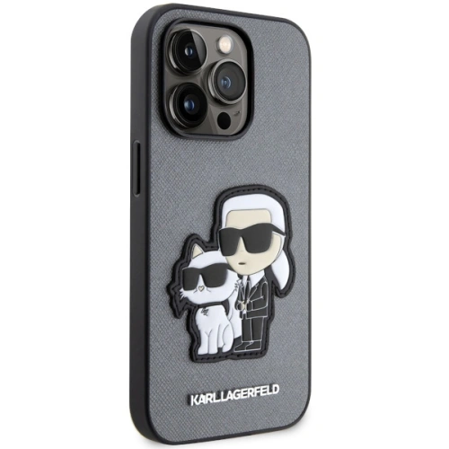 Kup Etui Karl Lagerfeld KLHCP14XSANKCPG Apple iPhone 14 Pro Max hardcase srebrny/silver Saffiano Etui Karl & Choupette - KLD1564 - {ean13} - Sklep Home Screen