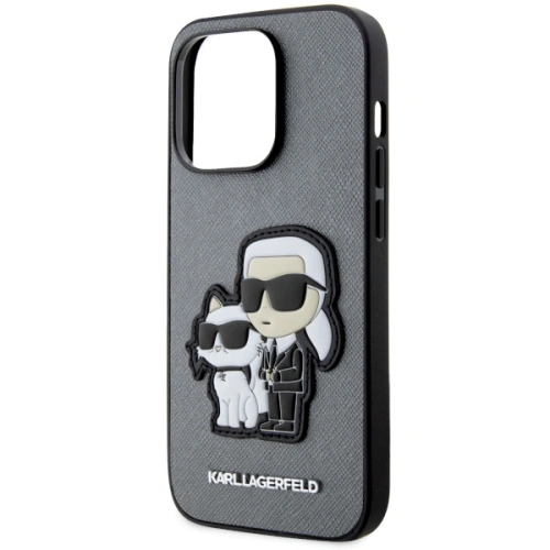 Kup Etui Karl Lagerfeld KLHCP14XSANKCPG Apple iPhone 14 Pro Max hardcase srebrny/silver Saffiano Etui Karl & Choupette - KLD1564 - {ean13} - Sklep Home Screen