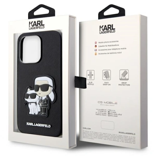 Kup Etui Karl Lagerfeld KLHCP14XSANKCPK Apple iPhone 14 Pro Max hardcase černý/black Saffiano Etui Karl & Choupette - KLD1565 - {ean13} - Sklep Home Screen