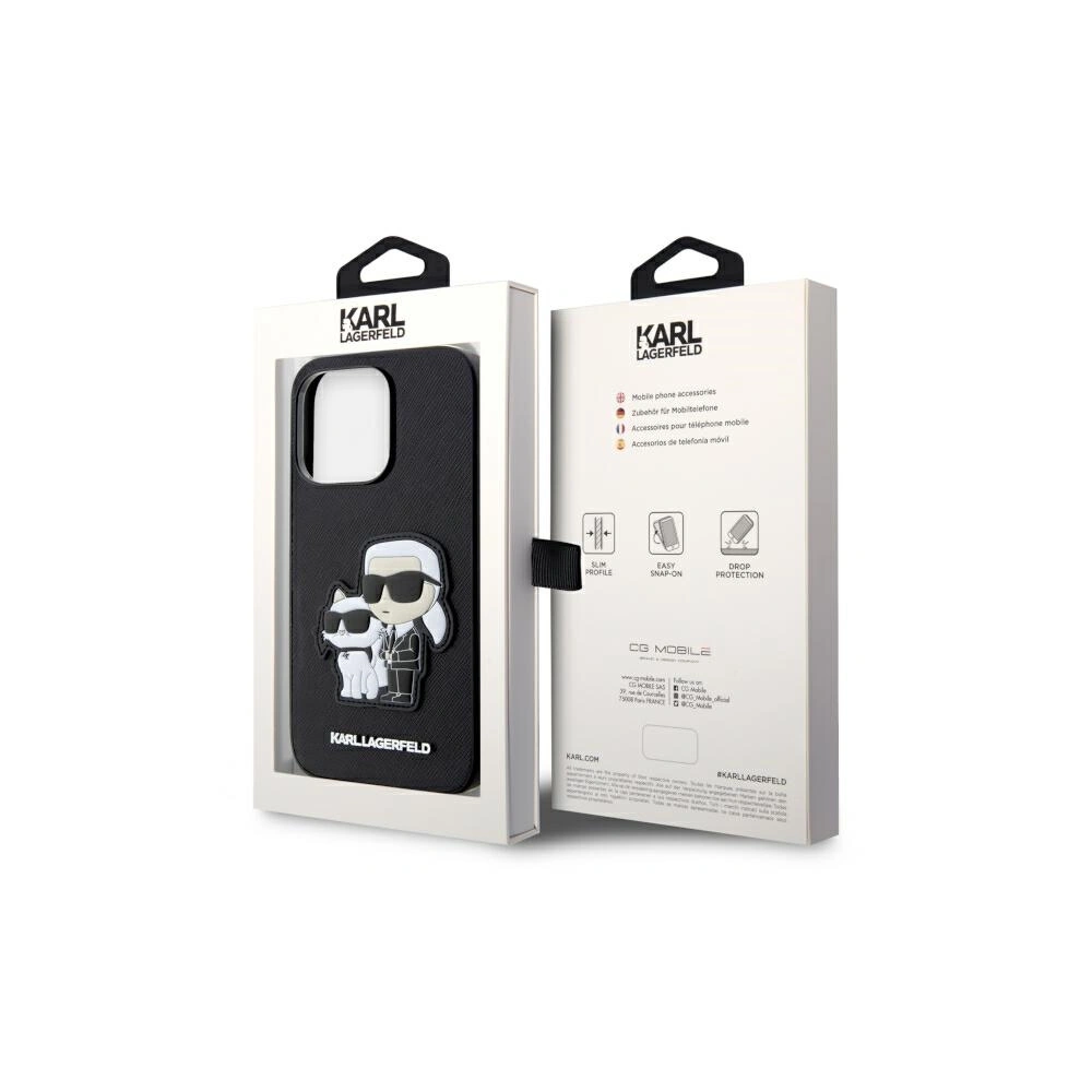 Etui Karl Lagerfeld KLHCP14XSANKCPK Apple iPhone 14 Pro Max hardcase czarny/black Saffiano Etui Karl & Choupette