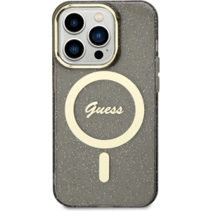 Kup Etui Guess GUHMP14LHCMCGK Apple iPhone 14 Pro czarny/black hardcase Glitter Gold MagSafe - GUE2481 - {ean13} - Sklep Home Screen