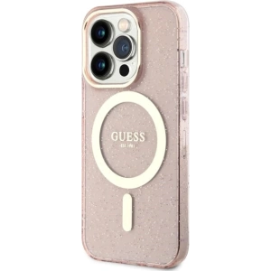 Kup Etui Guess GUHMP14LHCMCGP Apple iPhone 14 Pro różowy/pink hardcase Glitter Gold MagSafe - GUE2482 - {ean13} - Sklep Home Screen