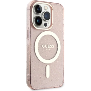 Kup Etui Guess GUHMP14LHCMCGP Apple iPhone 14 Pro różowy/pink hardcase Glitter Gold MagSafe - GUE2482 - {ean13} - Sklep Home Screen