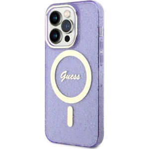 Kup Etui Guess GUHMP14LHCMCGU Apple iPhone 14 Pro purpurowy/purple hardcase Glitter Gold MagSafe - GUE2483 - {ean13} - Sklep Home Screen