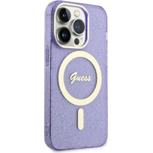 Kup Etui Guess GUHMP14LHCMCGU Apple iPhone 14 Pro purpurowy/purple hardcase Glitter Gold MagSafe - GUE2483 - {ean13} - Sklep Home Screen