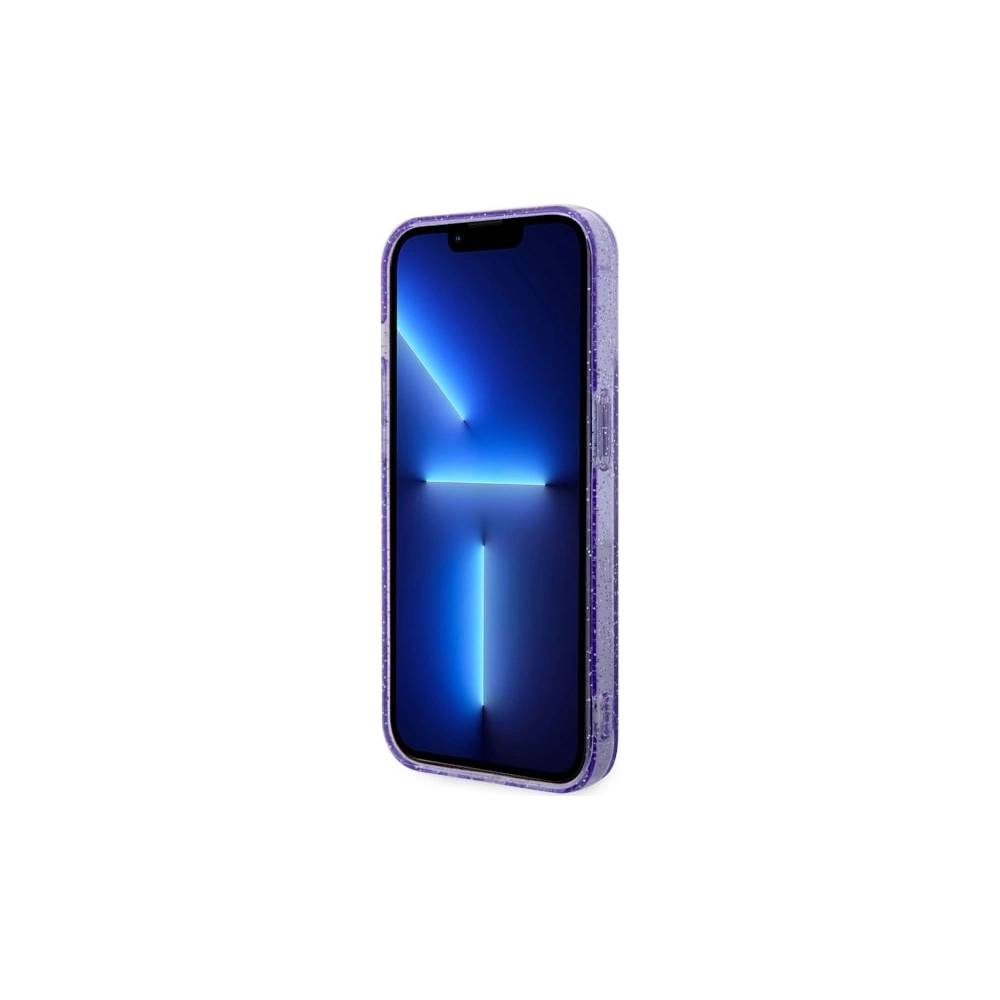 Etui Guess GUHMP14LHCMCGU Apple iPhone 14 Pro purpurowy/purple hardcase Glitter Gold MagSafe