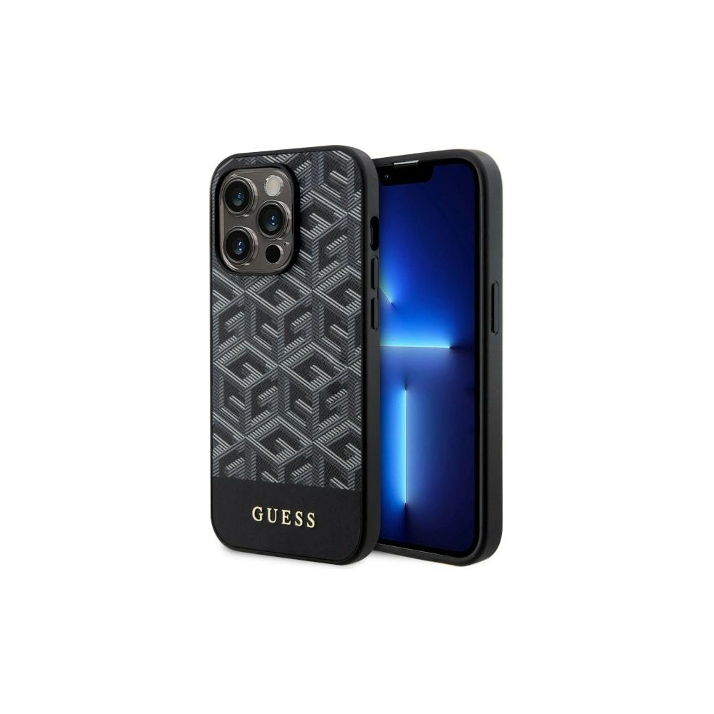 Etui Guess GUHMP14LHGCFSEK Apple iPhone 14 Pro czarny/black hardcase GCube Stripes MagSafe