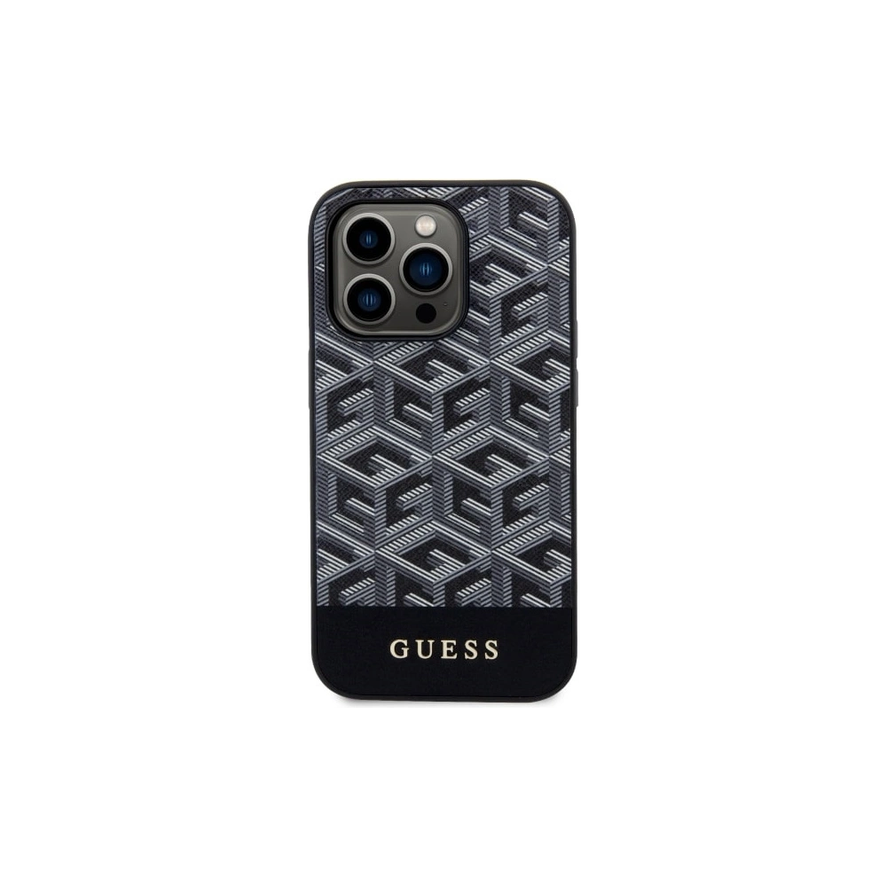 Etui Guess GUHMP14LHGCFSEK Apple iPhone 14 Pro czarny/black hardcase GCube Stripes MagSafe