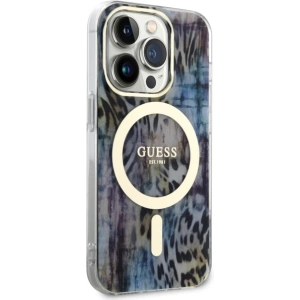 Kup Etui Guess GUHMP14LHLEOPWB Apple iPhone 14 Pro niebieski/blue hardcase Leopard MagSafe - GUE2485 - {ean13} - Sklep Home Screen
