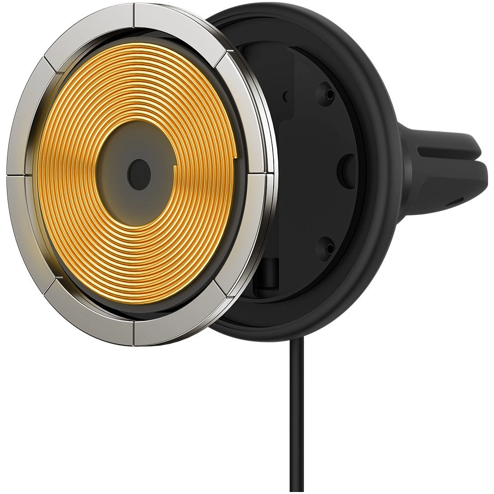 Uchwyt samochodowy z ładowarką bezprzewodową MagSafe Baseus ładowarka samochodowa 40W czarna