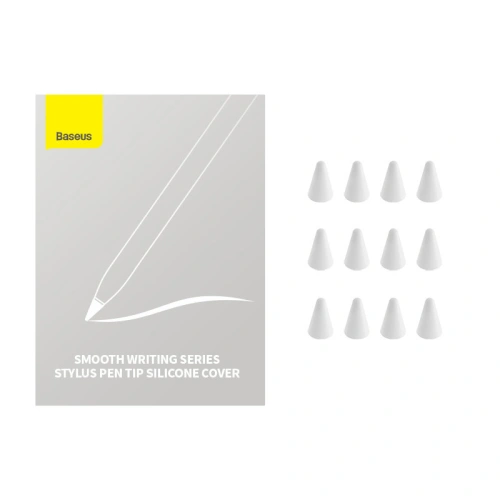 Buy Replacement silicone stylus tips Baseus white (medium) [12 PACK] - BSU4026WHT - {ean13} - Home Screen Store Europe