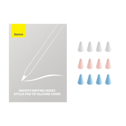 Kup Vârfuri de silicon interschimbabile pentru stylus Baseus albe / albastre / roz (soft) [12 PACK] - BSU4029 - {ean13} - Sklep Home Screen