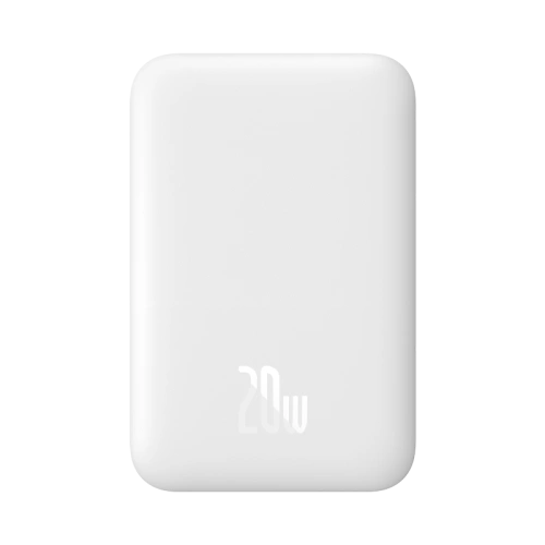 Kup Powerbank Baseus Magnetic MagSafe 15W/PD 20W 6000mAh alb (Overseas Edition) + cablu USB-C/USB-C 60W 3A 0.5m alb - BSU4030 - {ean13} - Sklep Home Screen