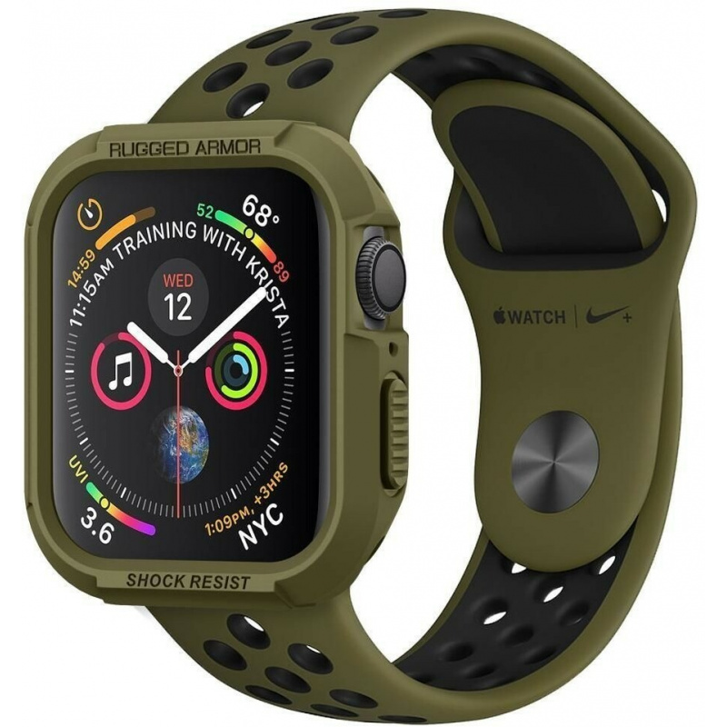 Kup Etui Spigen Rugged Armor Apple Watch 4/5/6/7/SE 44/45mm Olive Green - 8809640254215 - SPN752OLIGRN - Homescreen.pl