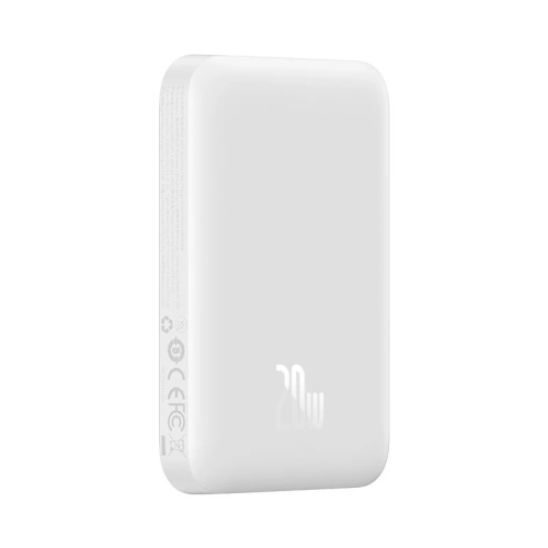 Kup Powerbank Baseus Magnetic MagSafe 15W/PD 20W 6000mAh alb (Overseas Edition) + cablu USB-C/USB-C 60W 3A 0.5m alb - BSU4030 - {ean13} - Sklep Home Screen