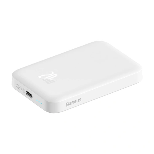 Kup Baseus 0.5m Powerbank Magnetic MagSafe 15W/PD 20W 6000mAh weiß (Overseas Edition) + USB-C/USB-C Kabel 60W 3A weiß - BSU4030 - {ean13} - Sklep Home Screen
