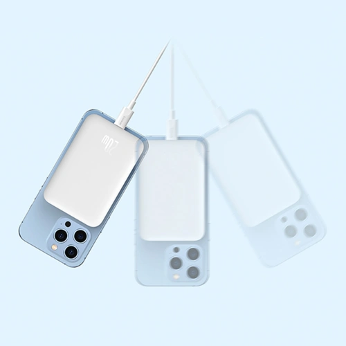 Kup Baseus 0.5m Powerbank Magnetic MagSafe 15W/PD 20W 6000mAh weiß (Overseas Edition) + USB-C/USB-C Kabel 60W 3A weiß - BSU4030 - {ean13} - Sklep Home Screen
