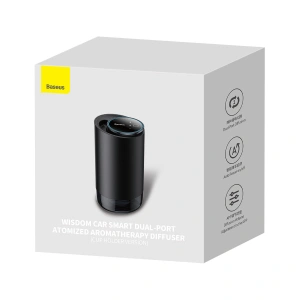 Kup Odorizant auto Baseus negru (ceai alb / piersică suculentă) + cablu USB-C 1m - BSU4032 - {ean13} - Sklep Home Screen