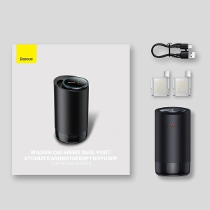 Kup Odorizant auto Baseus negru (ceai alb / piersică suculentă) + cablu USB-C 1m - BSU4032 - {ean13} - Sklep Home Screen