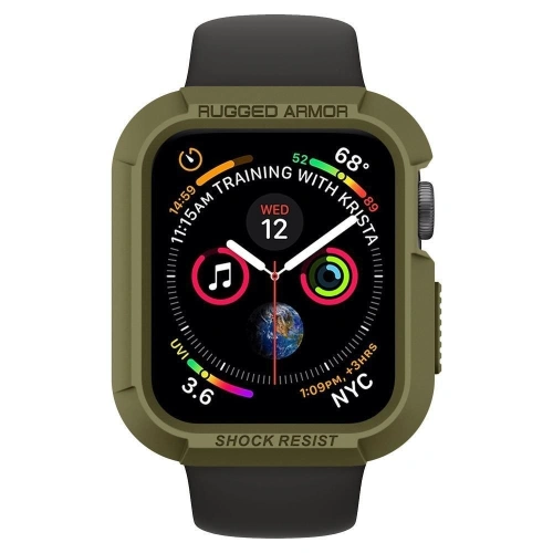 Kup Etui Spigen Rugged Armor Apple Watch 4/5/6/7/SE 44/45mm olivově zelená - SPN752OLIGRN - {ean13} - Sklep Home Screen