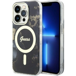 Kup Etui Guess GUHMP14LHTMRSK Apple iPhone 14 Pro czarny/black hardcase Golden Marble MagSafe - GUE2487 - {ean13} - Sklep Home Screen