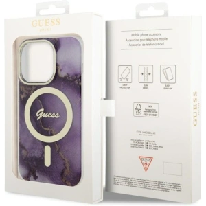 Kup Guess Apple Tasche GUHMP14LHTMRSU iPhone 14 Pro lila/violett Hartschale Golden Marble MagSafe - GUE2488 - {ean13} - Sklep Home Screen
