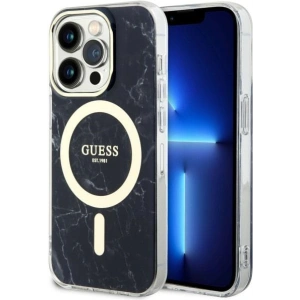 Kup Etui Guess GUHMP14LPCUMAK Apple iPhone 14 Pro czarny/black hardcase Marble MagSafe - GUE2490 - {ean13} - Sklep Home Screen