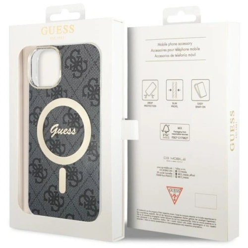 Kup Etui Guess GUHMP14MH4STK Apple iPhone 14 Plus / 15 Plus czarny/black hardcase 4G MagSafe - GUE2491 - {ean13} - Sklep Home Screen