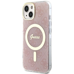 Etui Guess GUHMP14MH4STP Apple iPhone 14 Plus / 15 Plus różowy/pink hardcase 4G MagSafe