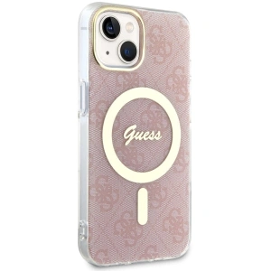 Etui Guess GUHMP14MH4STP Apple iPhone 14 Plus / 15 Plus różowy/pink hardcase 4G MagSafe