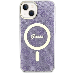 Etui Guess GUHMP14MH4STU Apple iPhone 14 Plus / 15 Plus purpurowy/purple hardcase 4G MagSafe