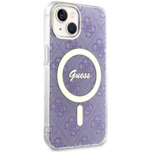 Etui Guess GUHMP14MH4STU Apple iPhone 14 Plus / 15 Plus purpurowy/purple hardcase 4G MagSafe