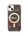 Buy Guess GUHMP14MHCFWSA Apple iPhone 14 Plus / 15 Plus khaki hardcase Flower MagSafe - GUE2495 - {ean13} - Home Screen Store Europe
